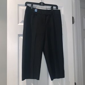 Ann Taylor capri black pants with covered button accent color cuff pants 4